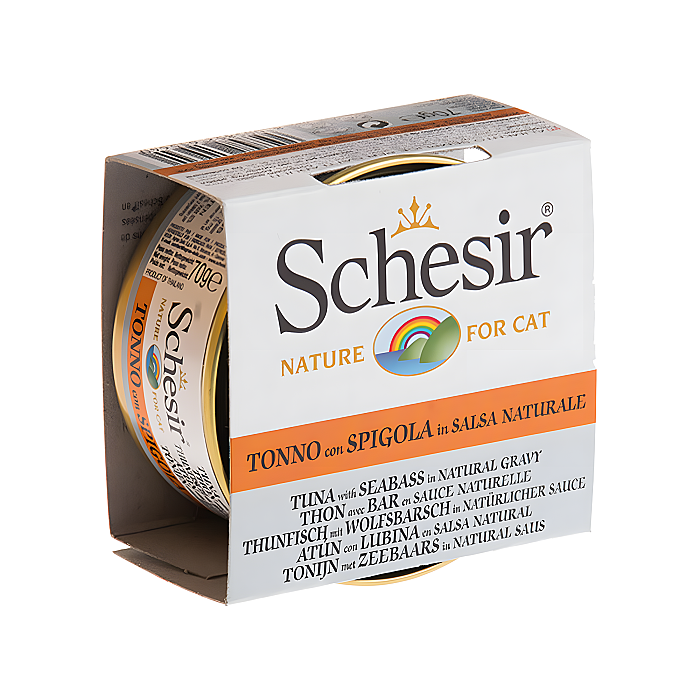 Schesir Broth Ton Balıklı ve Levrekli Kedi Konservesi 70 Gr - Schesir