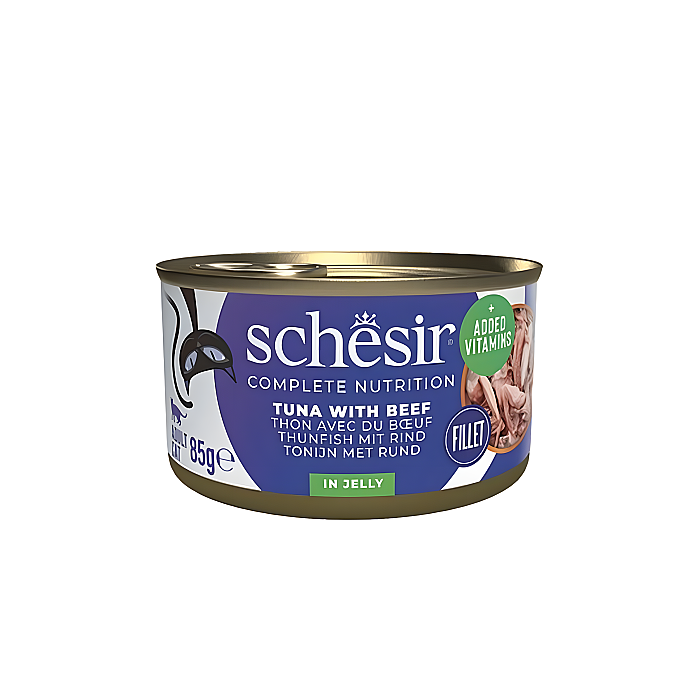 Schesir Jelly Ton Balıklı ve Sığır Etli Kedi Konservesi 85 Gr - Schesir