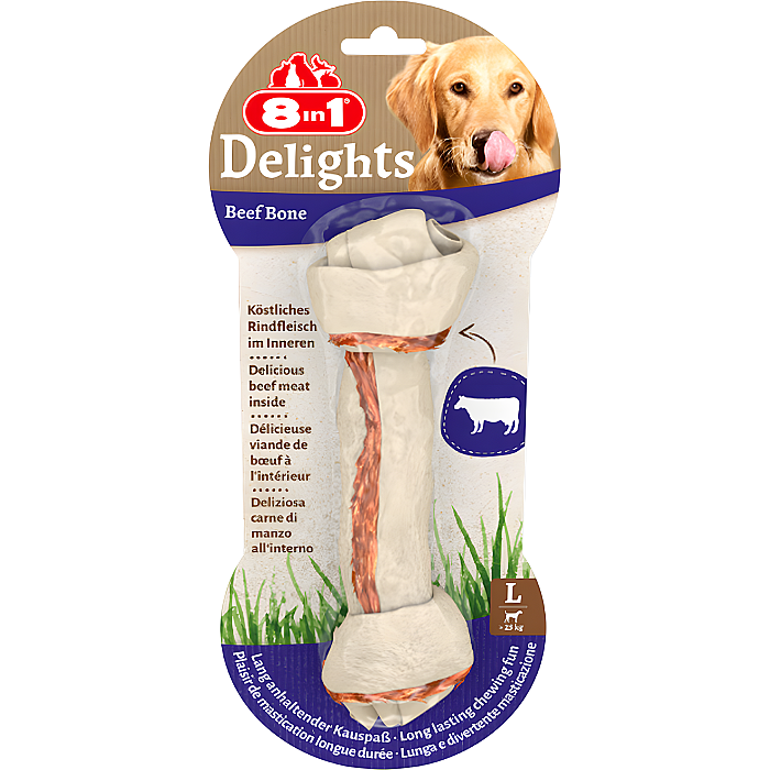8in1 Delights Sığır Etli Köpek Ödül Kemiği L 85 Gr - 8in1