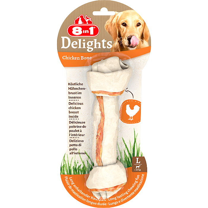 8in1 Delights Tavuklu Köpek Ödül Kemiği L 85 Gr - 8in1