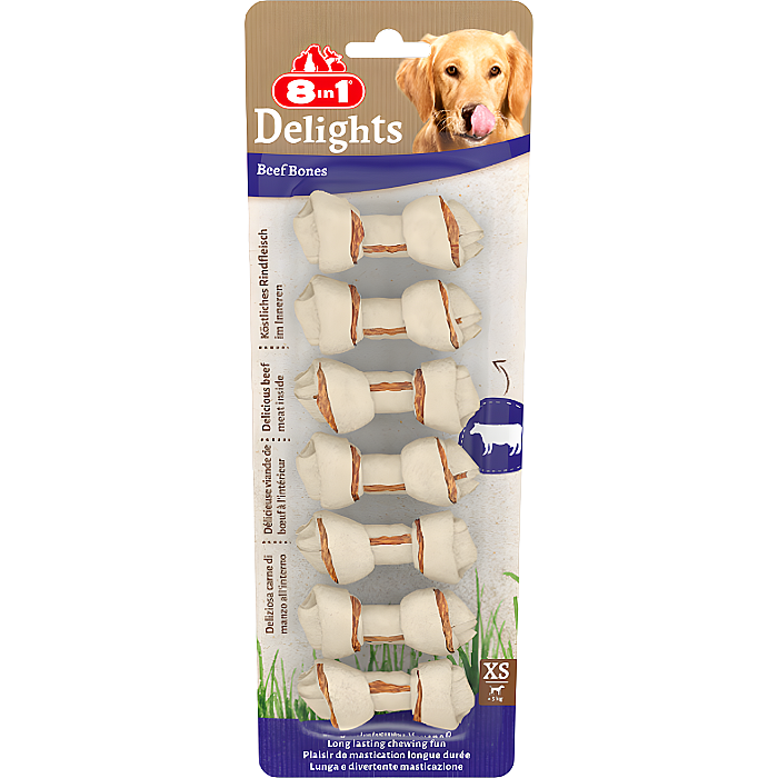 8in1 Delights Sığır Etli Köpek Ödül Kemiği XS 84 Gr - 8in1
