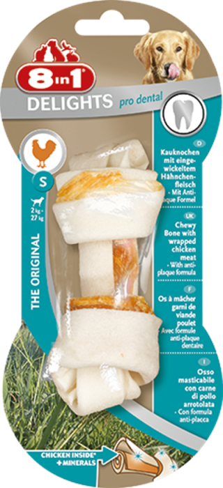 8IN1 DELİGHTS PRO DENTAL DİŞ SAĞLIĞI İÇİN KÖPEK ÖDÜL KEMİĞİ TAVUKLU S - 35GR - 2