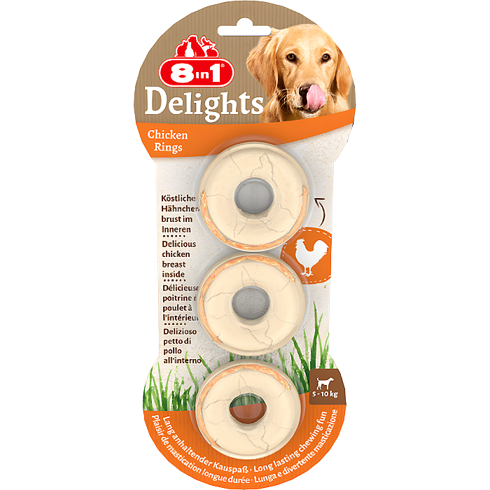 8in1 Delights Rings Tavuklu Köpek Ödül Kemiği 119 Gr - 8in1