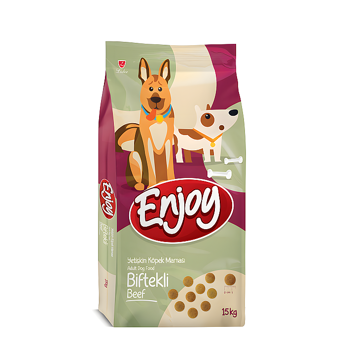Enjoy Biftekli Yetişkin Köpek Maması 15 Kg - Enjoy