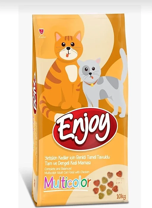 ENJOY RENKLI YETISKIN KEDI 10KG - Enjoy