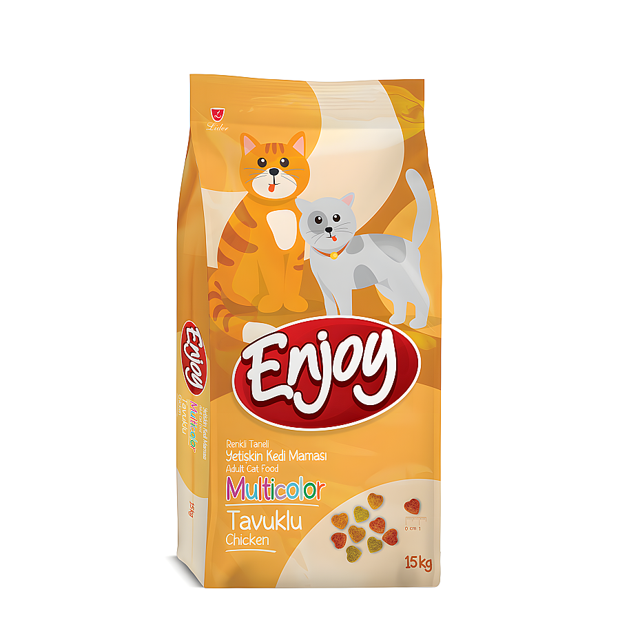 Enjoy Renkli Yetişkin Kedi Kuru Maması 15 Kg - 1