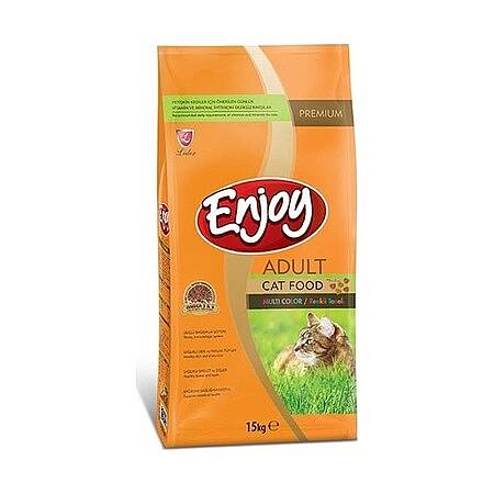 ENJOY RENKLI YETISKIN KEDI 15KG - 1