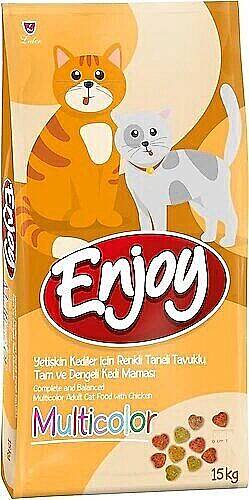 ENJOY TAVUKLU YETISKIN KEDI 15KG - 1
