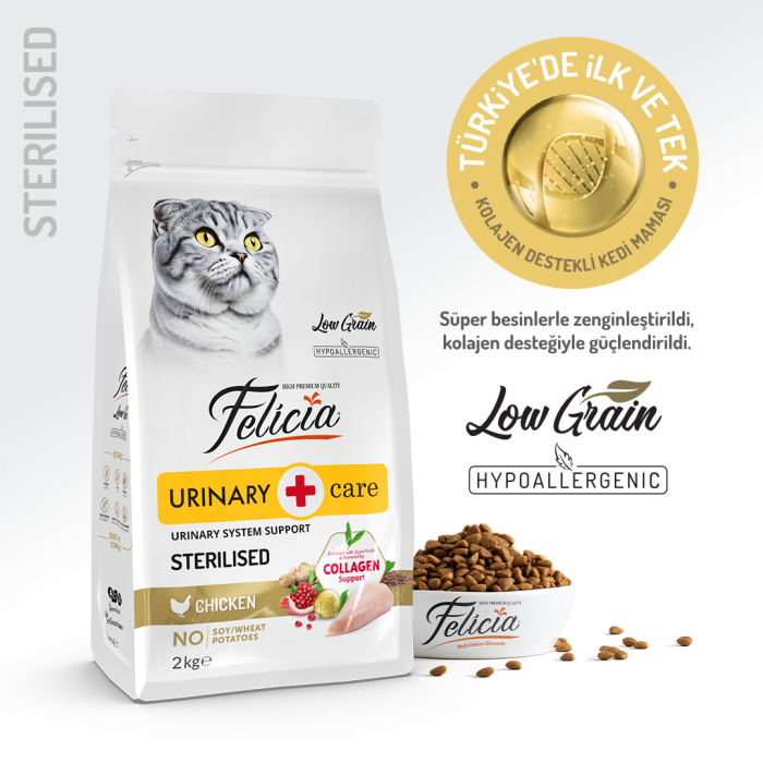Felicia Kolajenli Tavuklu Az Tahıllı Kısırlaştırılmış Kedi Maması 2 Kg - Felicia
