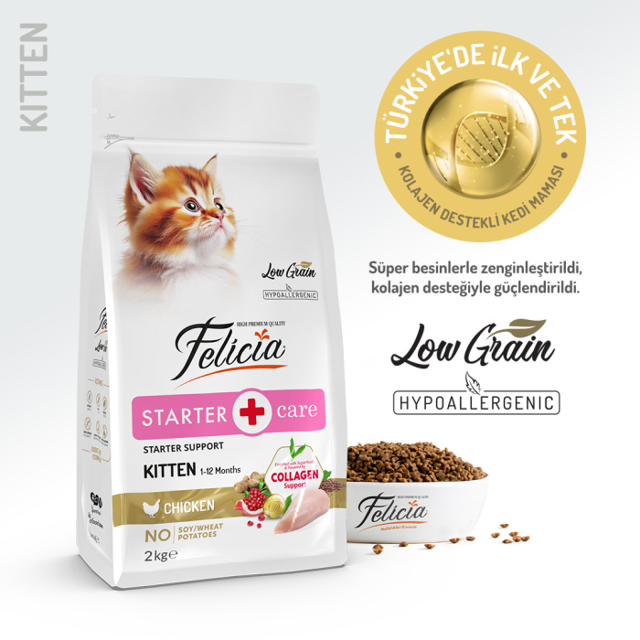 Felicia Kolajenli Tavuklu Az Tahıllı Yavru Kedi Maması 2 Kg - Felicia