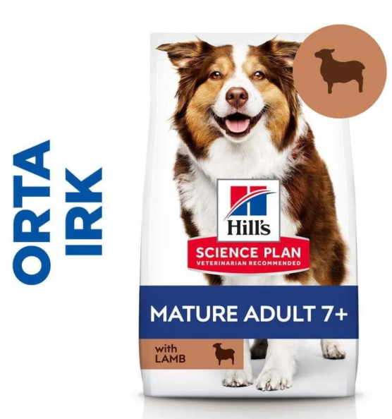 HİLL'S SP KUZULU VE PİRİNÇLİ ORTA IRK +7 YAŞLI KÖPEK MAMASI 2.5KG - Hill's