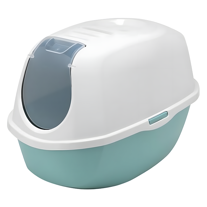 Moderna Smart Açık Mavi Kapalı Kedi Tuvaleti 53 Cm - Moderna