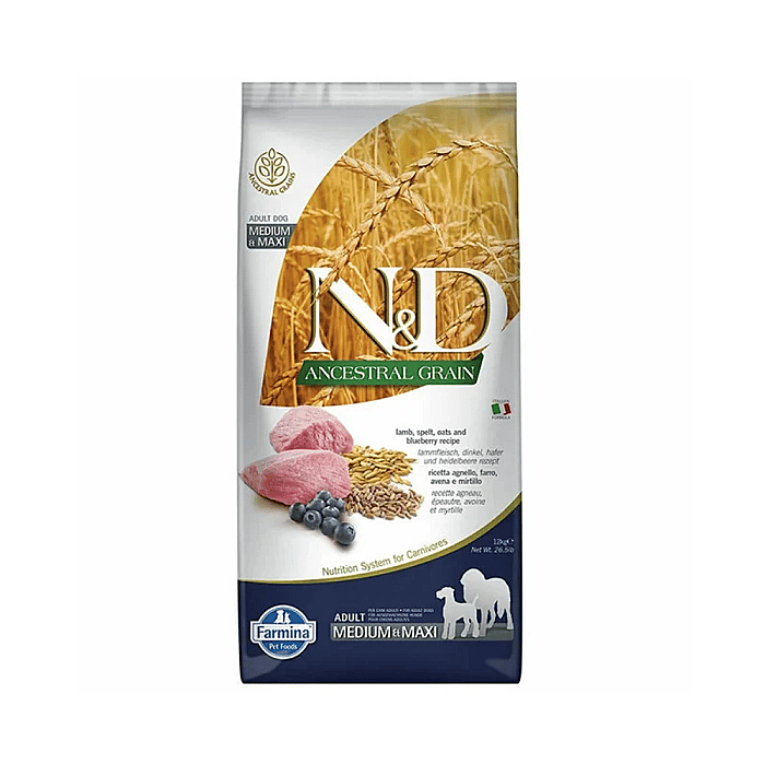 N&D ANCESTRAL GRAIN KUZU & YABAN MERSINI ORTA/IRI IRK 12 KG - N&D