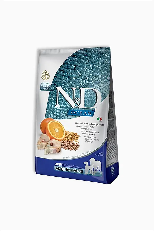 N&D Ocean Morina ve Portakallı Yetişkin Kuru Mama 10 Kg - 1