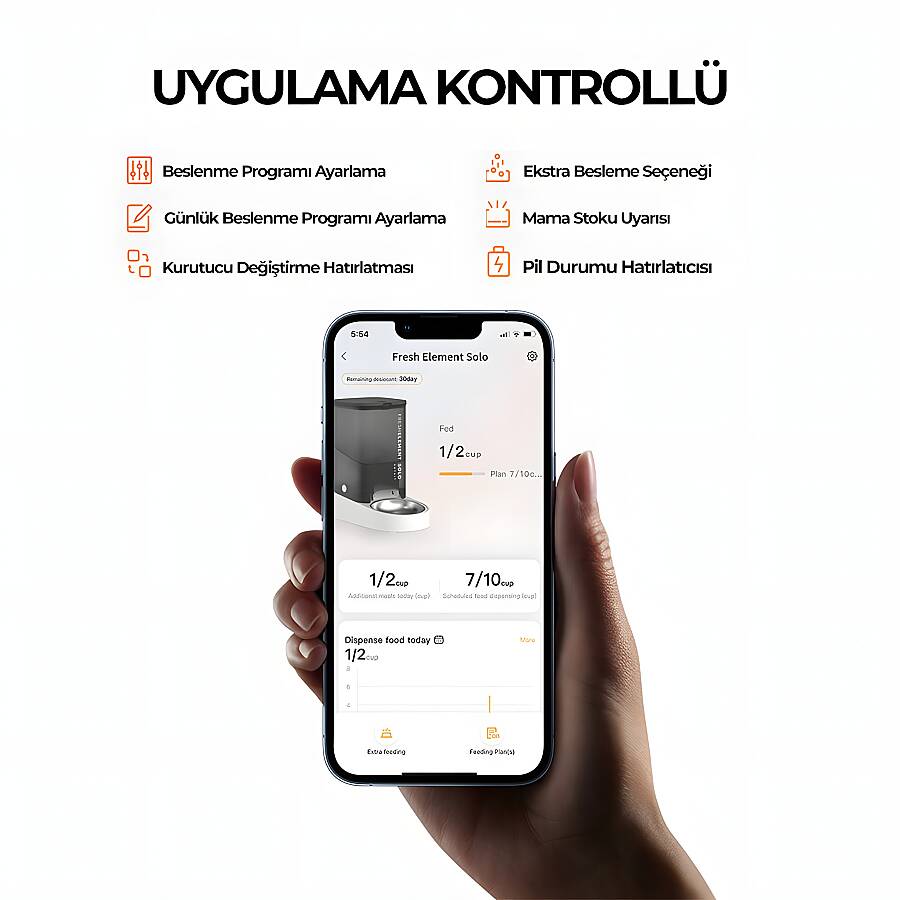 Petkit Fresh Element Solo Beyaz Akıllı Besleme Ünitesi - 4