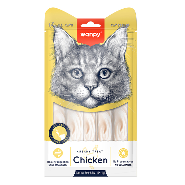 PIWP-020 WANPY TAVUK KEDI KREMA ODUL 5X14GR - 1