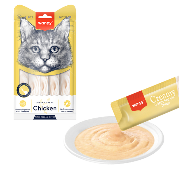 PIWP-020 WANPY TAVUK KEDI KREMA ODUL 5X14GR - 2