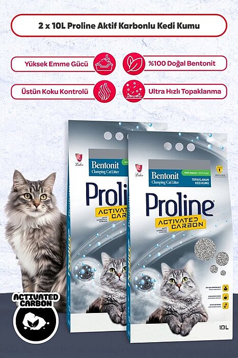 PROLINE AKTIF KARBONLU TOPAKLANAN 10 LT X 2 - Proline