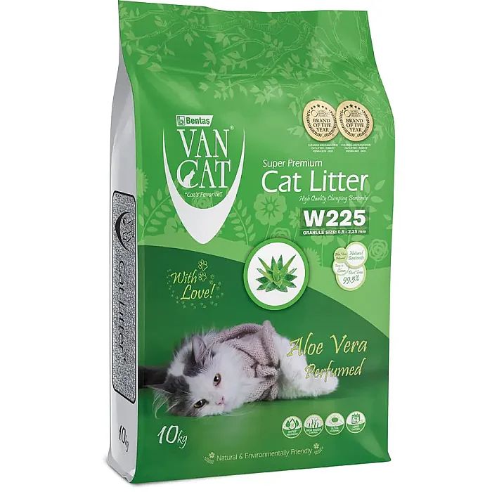 Vancat Aloe Vera Kokulu İnce Taneli Kedi Kumu 10 Kg - Vancat