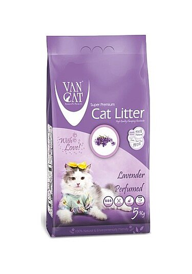Vancat Lavanta Kokulu İnce Taneli Kedi Kumu 10 kg - Vancat