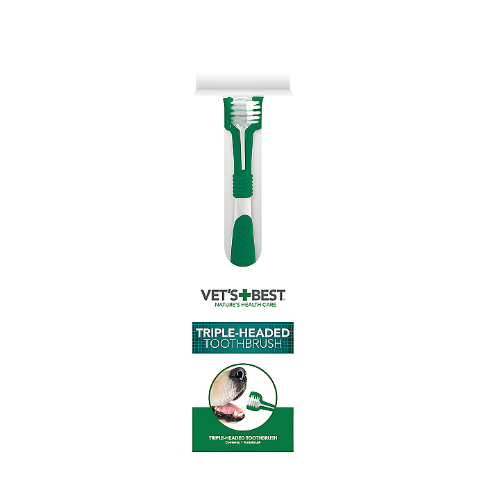 Vet's Best Üç Başlı Diş Fırçası - Vet's Best